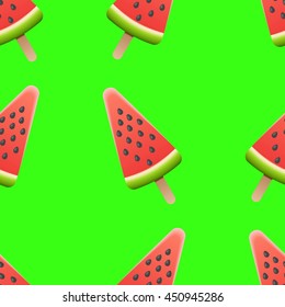watermelon ice cream seamless pattern background