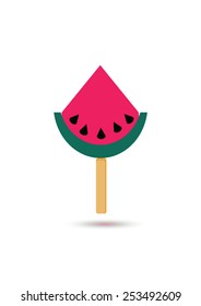 watermelon ice cream vector