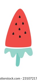 Ilustración de vectores de helado de sandía
