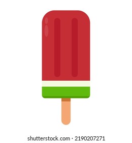 Watermelon ice pop vector. Watermelon ice pop on white background.