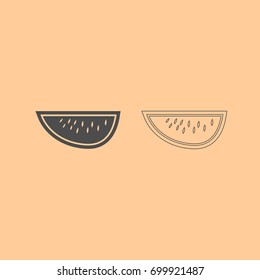 Watermelon icon . 