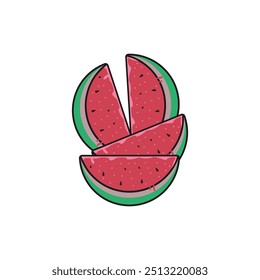 watermelon icon background pattern design icon vector set