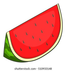 Watermelon icon. Cartoon illustration of watermelon vector icon for web
