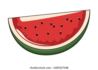 watermelon icon cartoon vector illustration graphic design