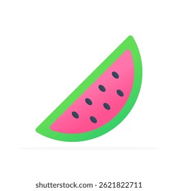 watermelon icon, colored flat vector. modern and minimalist design.