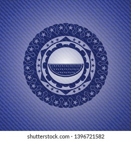 watermelon icon with denim texture