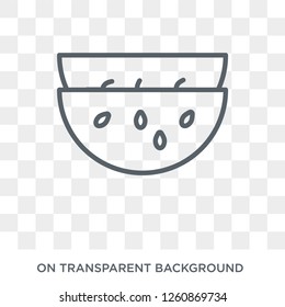 Watermelon icon. Watermelon design concept from Fruit and vegetables collection. Simple element vector illustration on transparent background.