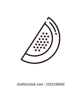 watermelon icon design, Fruit healthy organic food sweet and nature theme Vector illustration