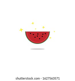watermelon icon design template on valentine's day