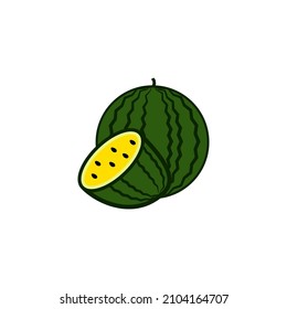 Vektorvorlagen für Wassermelone-Symbole
