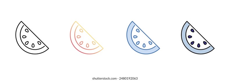 Watermelon icon design with white background stock illustration