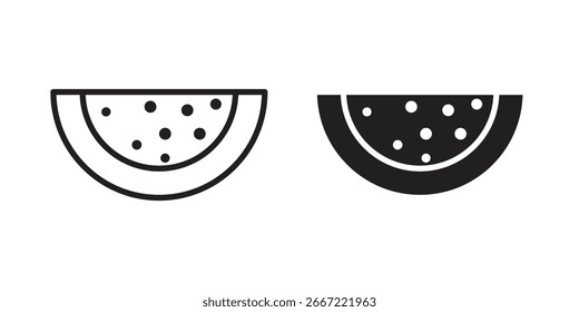 Icono de sandía. Vectores de gráficos doodle