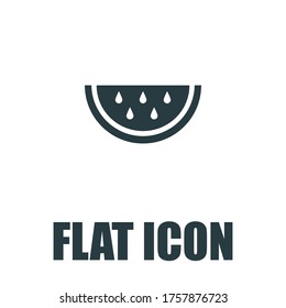 Icono de la sandía. Símbolo de signo vector aislado de ilustración plana