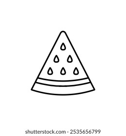 ícone de melancia Símbolo isolado de logotipo plano