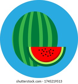 Das Wassermelon Icon flach Stile 10 für Ihr Web und mobiles Design