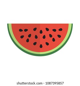 watermelon icon in flat style isolated vector illustration on white transparent background