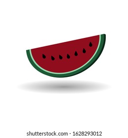Watermelon icon in a flat style. Logo watermelon isolated on white background. flat vector illustration isolate on a white background