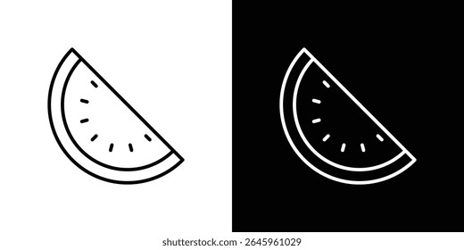 Ícone de melancia Vetor de logotipo de estilo plano. perfeito para designs de interface de usuário