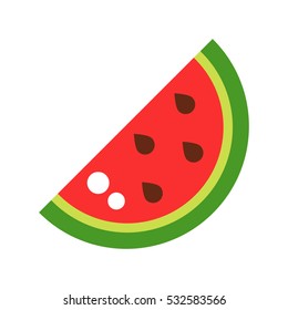 Watermelon icon in flat style. Melon fruit vector editable image, style isolated on white background illustration