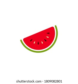 Watermelon icon flat vector illustration