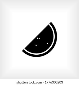 Icono de la sandía. Símbolo de fruta - vector.