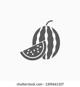 watermelon icon, fruit vector