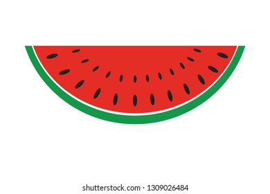 Watermelon icon in half style on a white background Summer symbol for app or logo or design or website of quality assembly vector EPS8