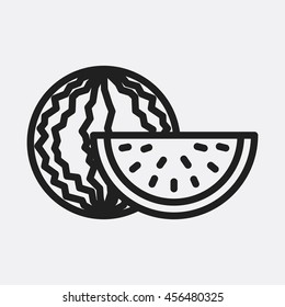 Watermelon icon illustration isolated vector sign symbol