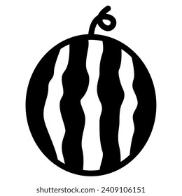 Wassermelonen-Symbol-Illustration für Web, App, Infografik usw.