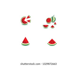 Watermelon icon Ilustration vector template