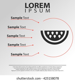 watermelon icon. watermelon infographics template