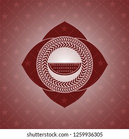 watermelon icon inside badge with red background