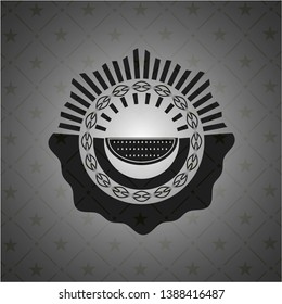 watermelon icon inside black emblem. Vintage.