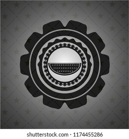 watermelon icon inside dark emblem