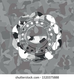 watermelon icon inside grey camo texture