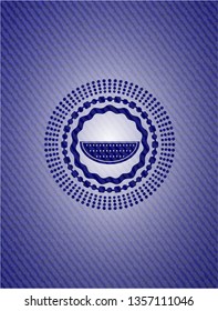 watermelon icon inside jean background