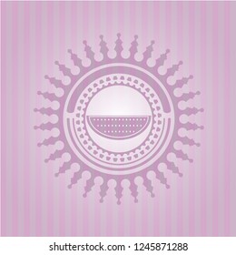 watermelon icon inside pink emblem