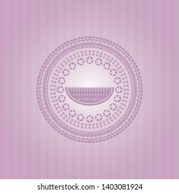 watermelon icon inside pink icon or emblem
