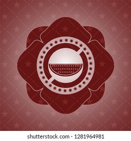 watermelon icon inside red emblem. Vintage.