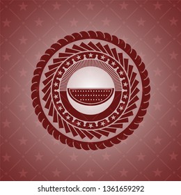 watermelon icon inside red emblem. Vintage.