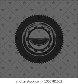 watermelon icon inside retro style black emblem