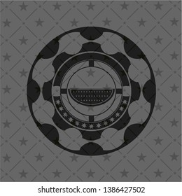 watermelon icon inside retro style black emblem