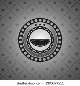 watermelon icon inside retro style black emblem