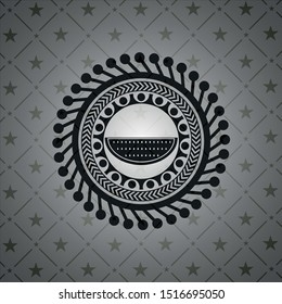 watermelon icon inside retro style black emblem