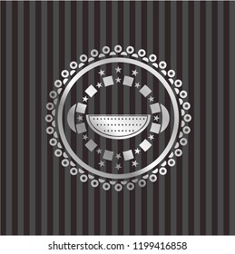 watermelon icon inside silver badge