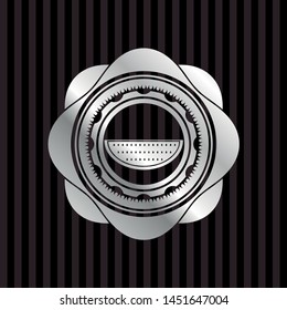watermelon icon inside silver badge