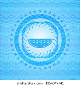 watermelon icon inside water concept emblem background.