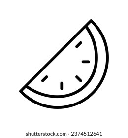 Watermelon icon isolate white background vector stock illustration