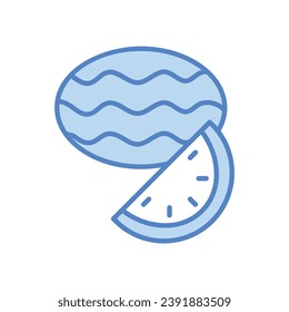 Watermelon icon isolate white background vector stock illustration.