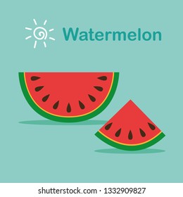 watermelon icon isolated on white background vector illustration EPS10